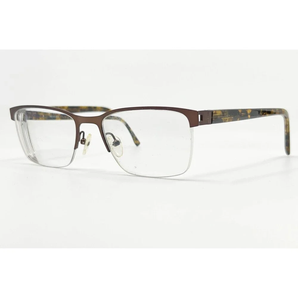 Colours by Alexander Julian Eyeglasses Mens Brown Half Rim Kramer 52-18-140